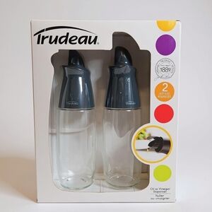 TRUDEAU Oil and Vinegar Dispenser Set - Black